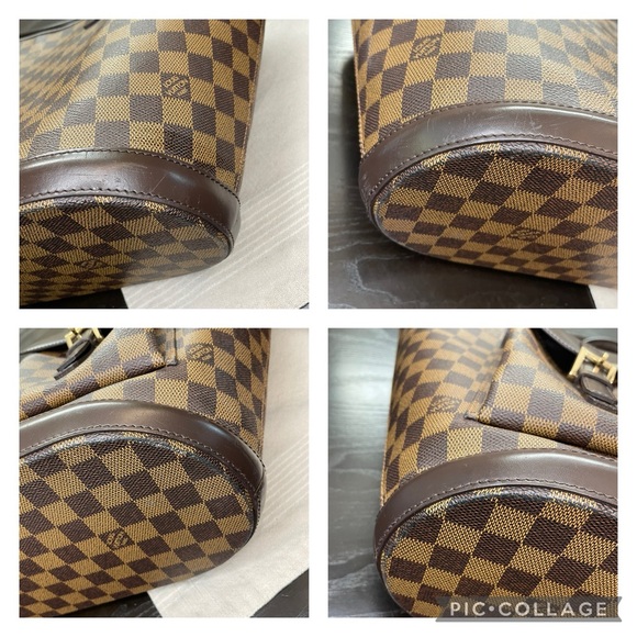 💯 authentic Louis Vuitton Damier Ebene Manosque GM with dust bag - Picture 5 of 12